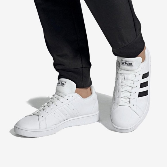 ADIDAS Grand Court 3 Stripe Sneakers M’s Size 7 - Picture 7 of 14